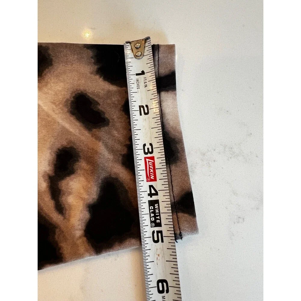 Calvin Klein Women's Abstract Animal Print Wrap Top with 3/4 Sleeves - Picture 11 of 14